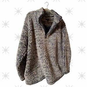 Zenana Outfitters Blue/White Teddy Jacket